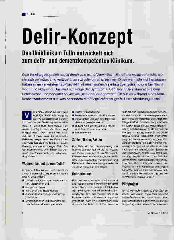 Vorschauseite 1: Delir-Konzept