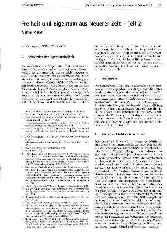 Vorschauseite 1: Freiheit und Eigentum aus Neuerer Zeit - Teil 2