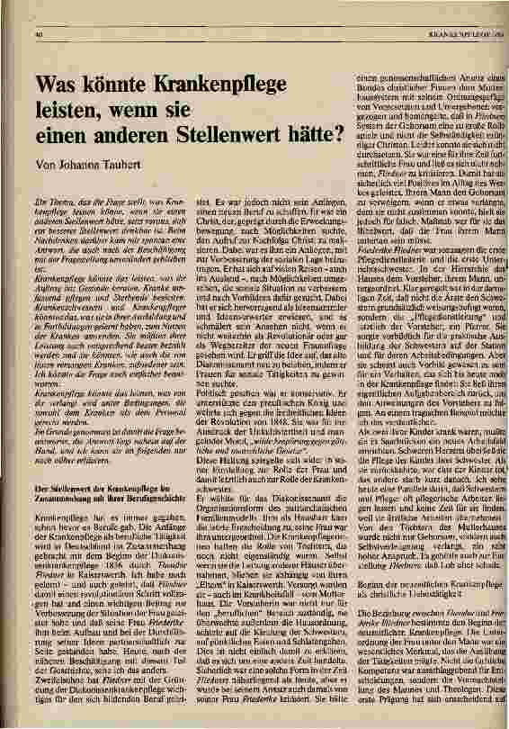 Vorschauseite 1: Was könnte Krankenpflege leisten, wenn sie einen anderen Stellenwert hätte?