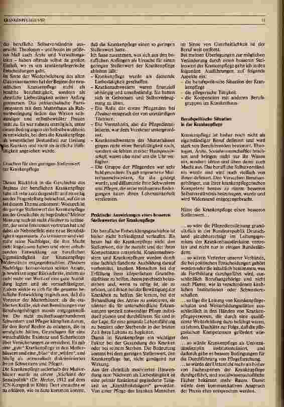 Vorschauseite 2: Was könnte Krankenpflege leisten, wenn sie einen anderen Stellenwert hätte?
