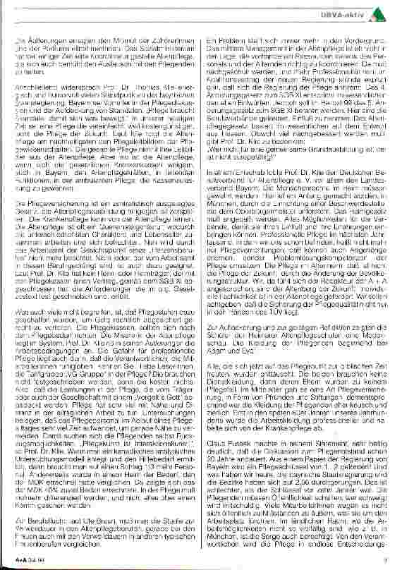 Vorschauseite 2: Altenpflege 2000 - Perspektiven und Visionen eines Sozialen Berufes