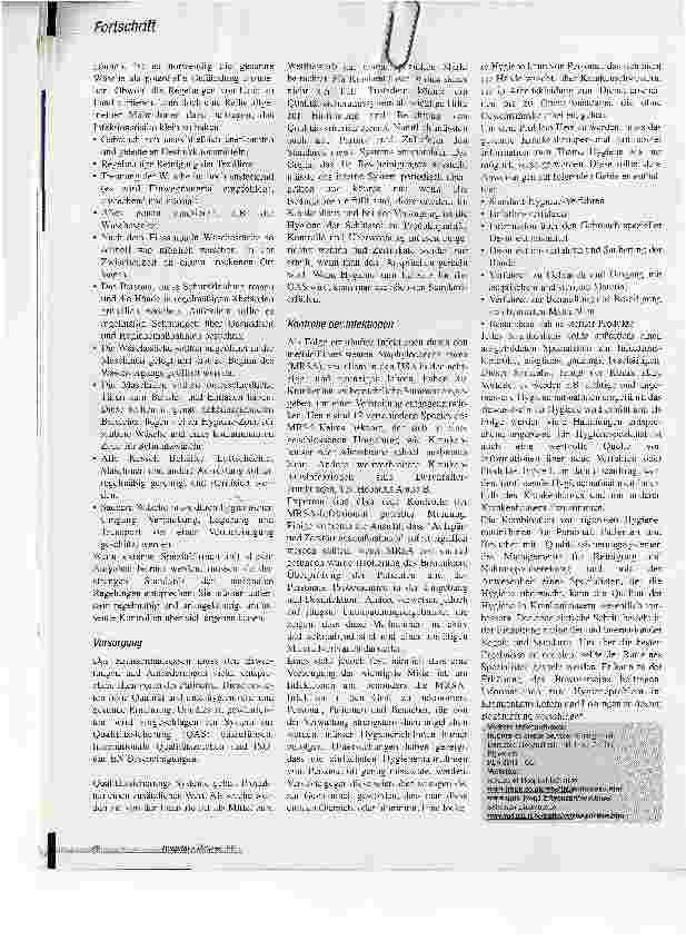 Vorschauseite 2: Krankenhaus-Hygiene HospitalErhöhtes Bewusstsein hebt den Standard
