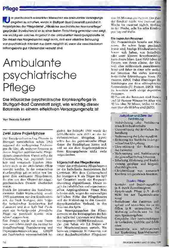 Vorschauseite 1: Ambulante psychiatrische Pflege