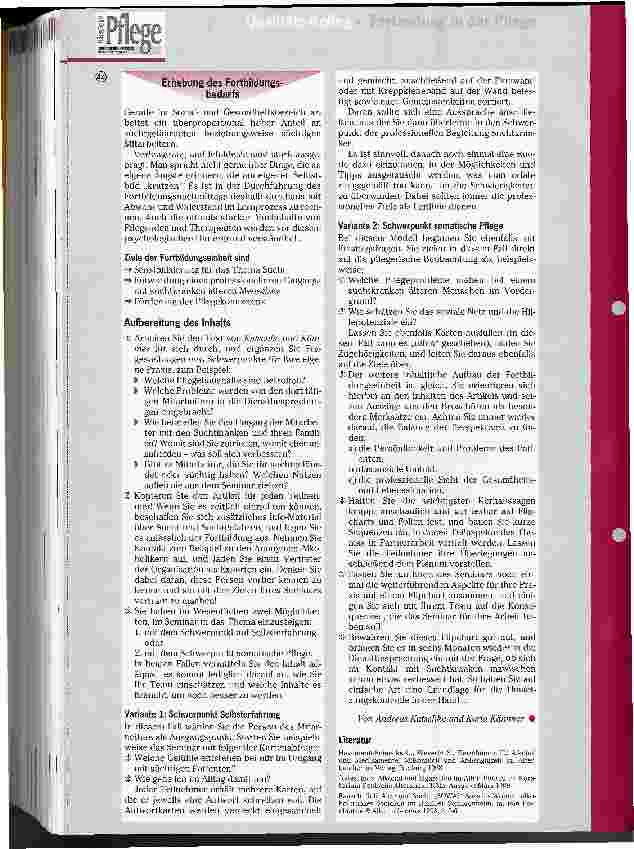 Vorschauseite 4: Pflegepraxis für die interne Fortbildung Teil 11: Begleitung suchtkranker älterer Pflegebedürftiger