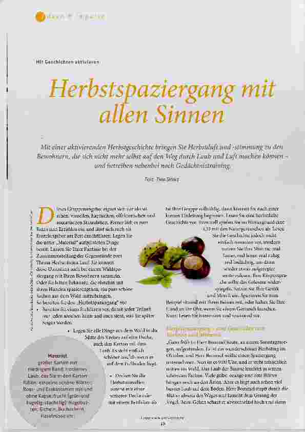 Vorschauseite 1: Herbstspaziergang mit alten Sinnen