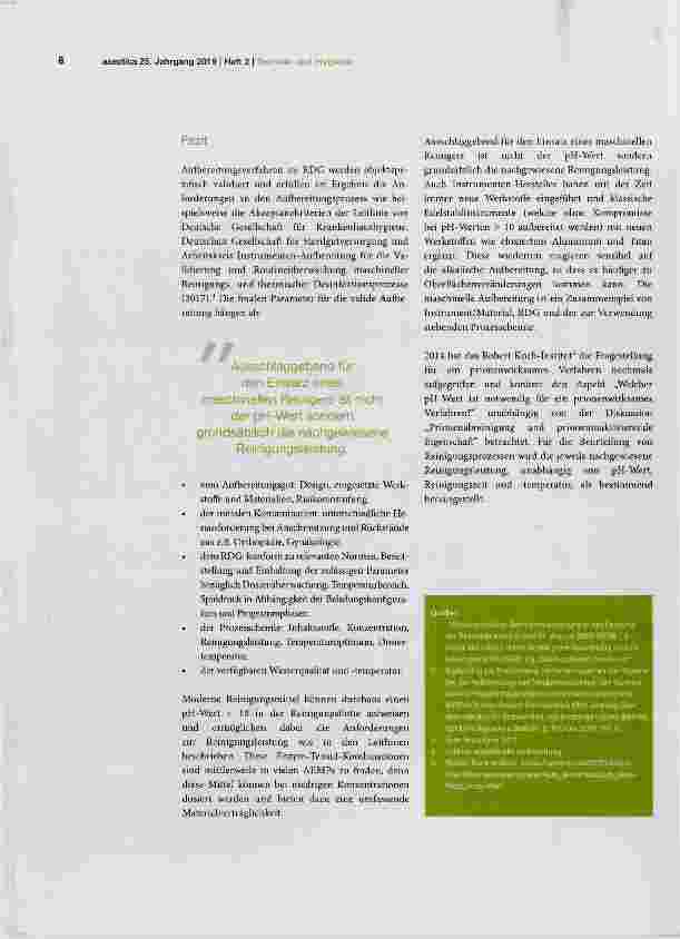 Vorschauseite 3: Maschinelle Aufbereitung: Zusammenspiel der Prozessparameter in Reinigungs -und Desinfektionsgeräten
