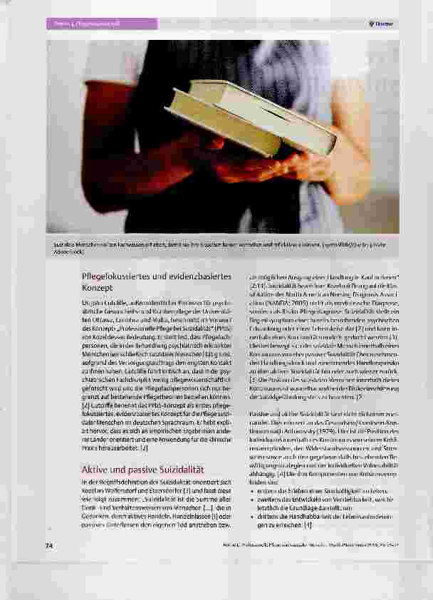 Vorschauseite 2: Professionelle Pflege von suizidalen Menschen