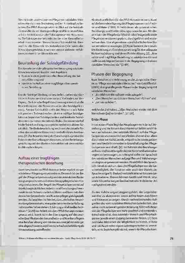 Vorschauseite 3: Professionelle Pflege von suizidalen Menschen