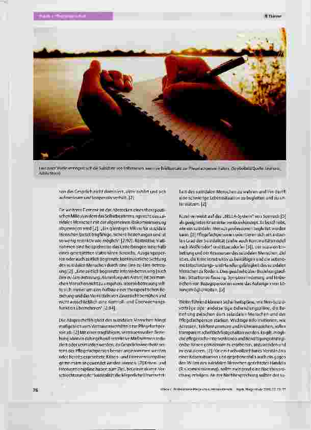 Vorschauseite 4: Professionelle Pflege von suizidalen Menschen