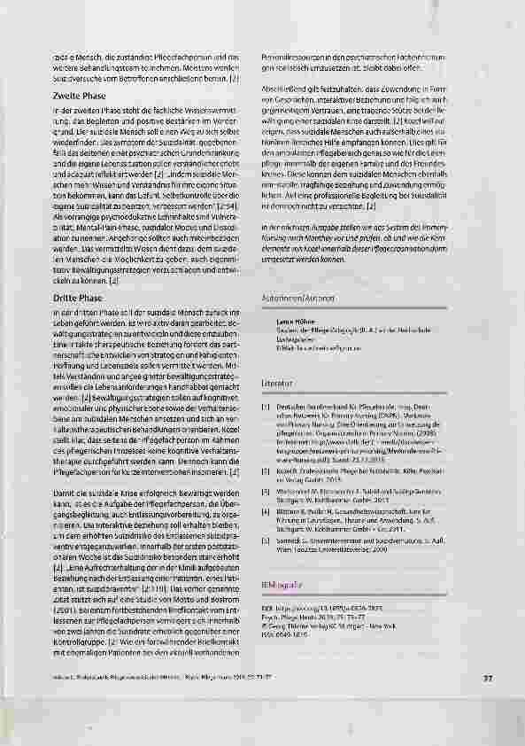 Vorschauseite 5: Professionelle Pflege von suizidalen Menschen