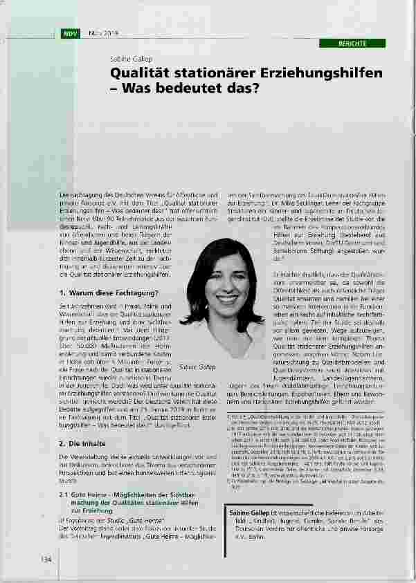 Vorschauseite 1: Qualität stationärer Erziehungshilfen - Was bedeutet das?