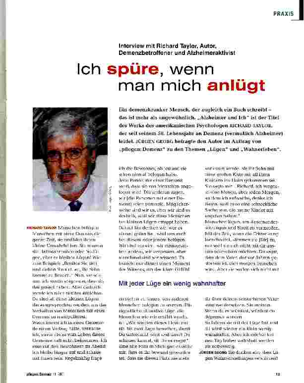 Vorschauseite 1: Ich spüre, wenn man mich anlügt