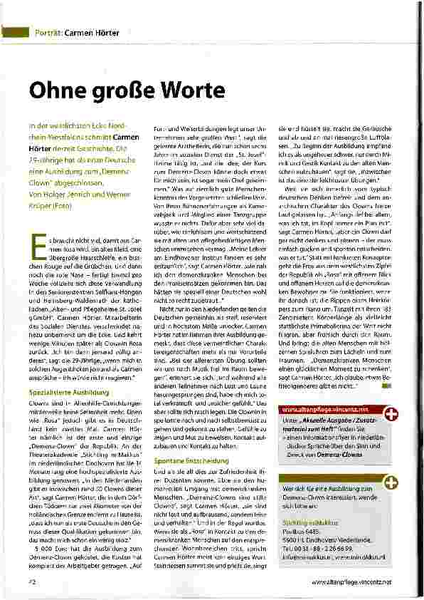 Vorschauseite 1: Ohne große Worte