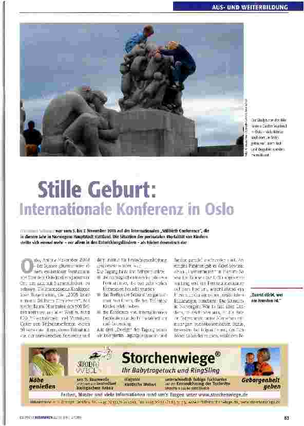 Vorschauseite 1: Stille Geburt: Internationale Konferenz in Oslo