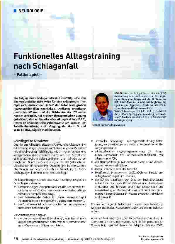 Vorschauseite 1: Funktionelles Alltagstraining nach Schlaganfall