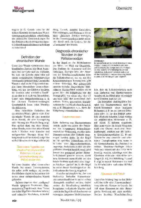 Vorschauseite 2: Diagnostik und Therapie chronischer Wunden bei Tumorpatienten und in der Palliativmedizin