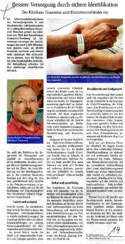 Vorschauseite 1: Bessere Versorgung durch sichere Identifikation