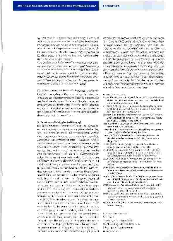 Vorschauseite 4: Wie können Patientenverfügungen der Entscheidungsfindung dienen?