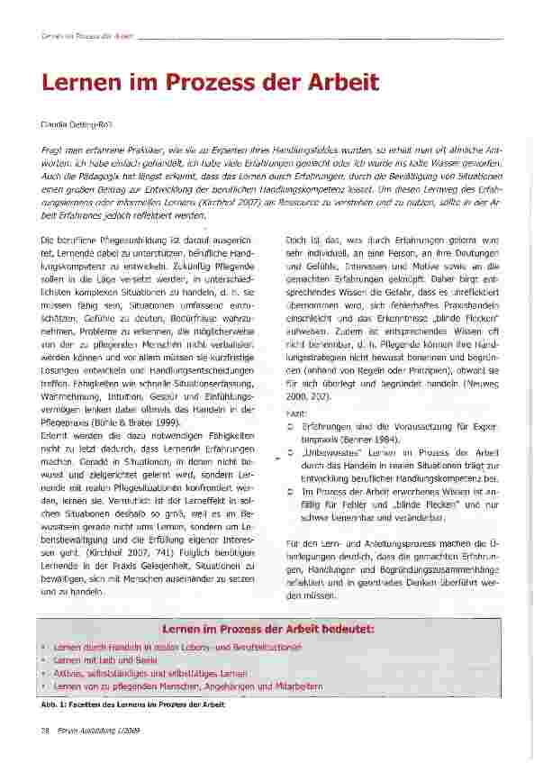 Vorschauseite 1: Lernen im Prozess der Arbeit