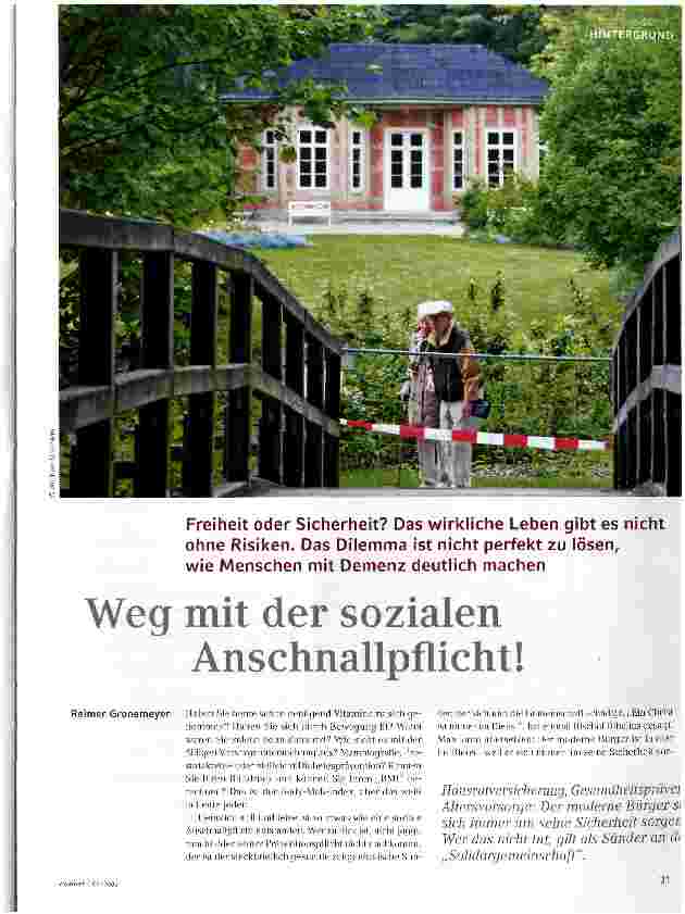 Vorschauseite 1: Weg mit der sozialen Anschnallpflicht!