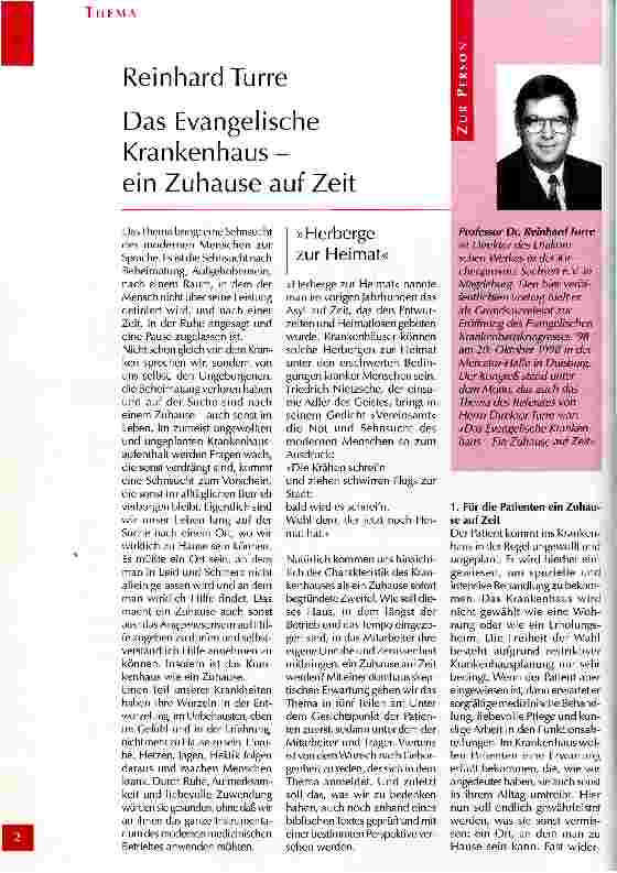 Vorschauseite 1: Das Evangelische Krankenhaus - ein zuhause auf Zeit