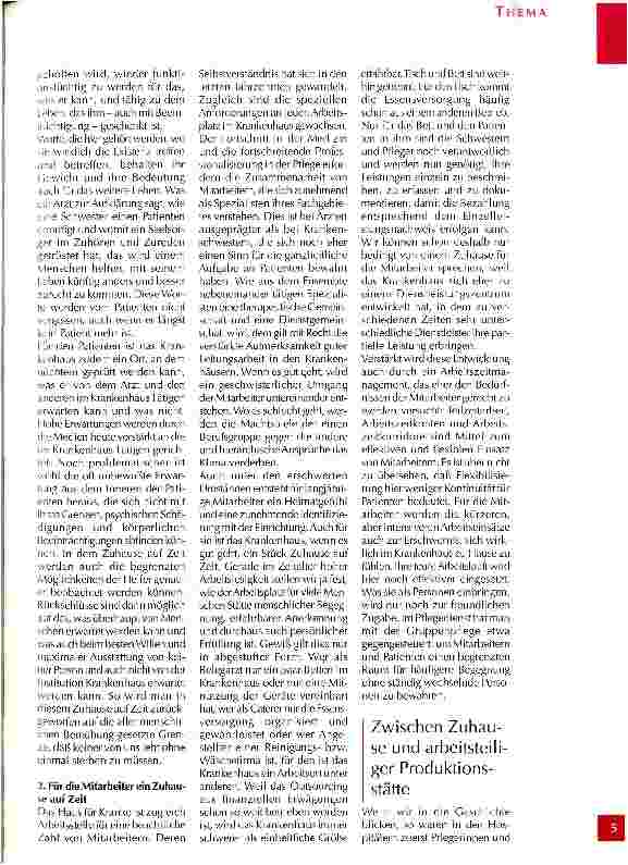 Vorschauseite 4: Das Evangelische Krankenhaus - ein zuhause auf Zeit