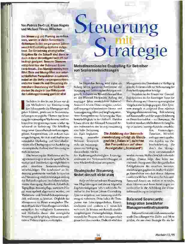 Vorschauseite 1: Steuerung mit Strategie