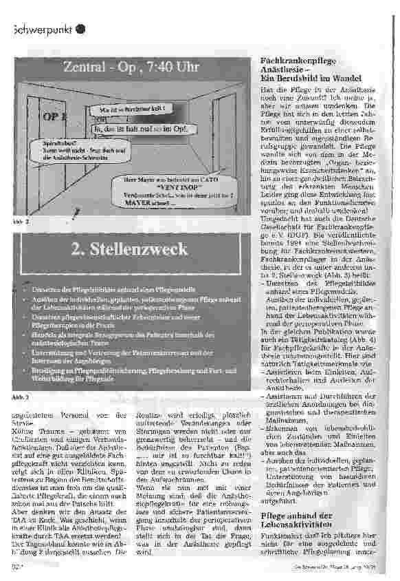Vorschauseite 2: Hat die Pflege in der Anästhesie noch eine Zukunft?