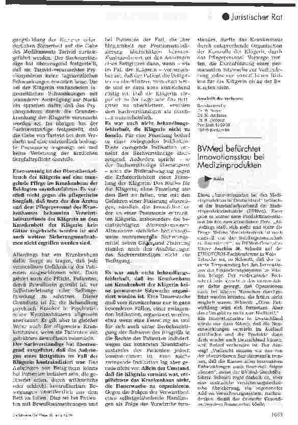 Vorschauseite 2: Der Sturz aus dem Bett - ein Pflegefehler?