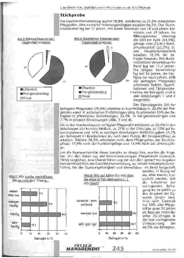 Vorschauseite 3: Qualitätssichernde Maßnahmen aus der Sicht Pflegender Bekannheit, Verbreitung und Einschätzung