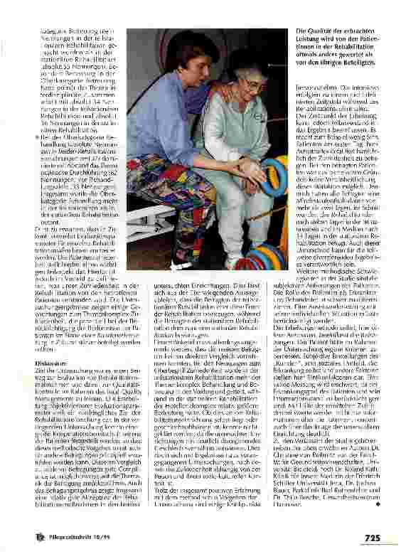 Vorschauseite 6: Das Urteil der Patienten ist Gradmesser für das Qualitätsmanagement Patientenzufriedenheit in der Rehabilitation