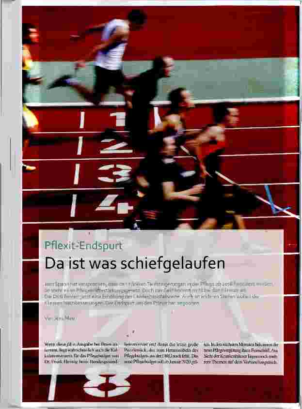 Vorschauseite 1: Pflexit-Endspurt Da ist was schiefgelaufen
