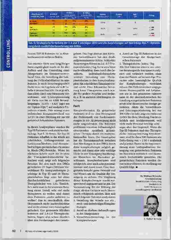 Vorschauseite 4: Controlling in dergeriatiischen Frührehabilitation