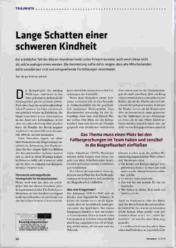 Vorschauseite 1: Lange Schatten einer schweren Kindheit