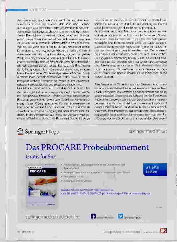 Vorschauseite 3: (Für-)Sorge, Achtung und Achtsamkeit: Grundbegriffe der Pflegeethik