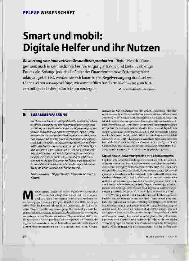 Vorschauseite 1: Smart und mobil:Digitale Helfer und ihr Nutzen