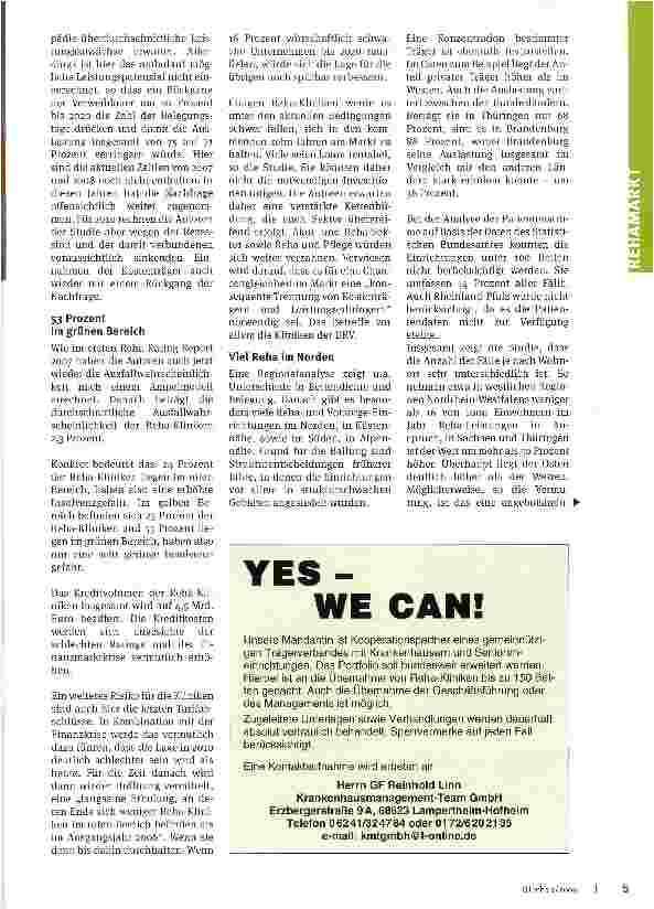 Vorschauseite 2: Wo stehen die Rena-Kliniken?