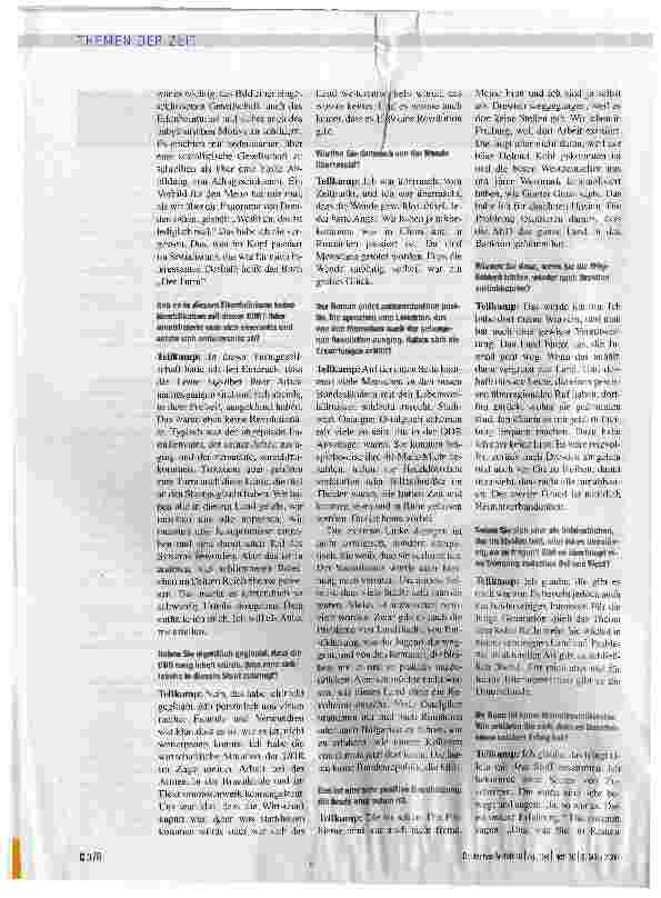 Vorschauseite 2: „Das ganze Thema ist immer noch radioaktiv