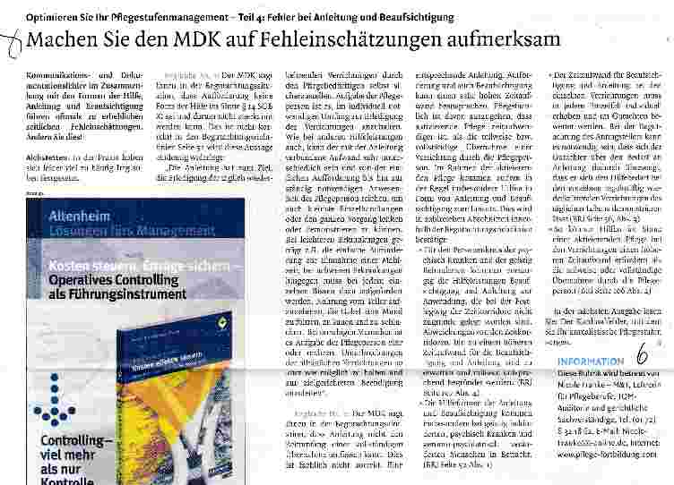 Vorschauseite 1: Machen Sie den MDK auf Fehleinschätzungen aufmerksam