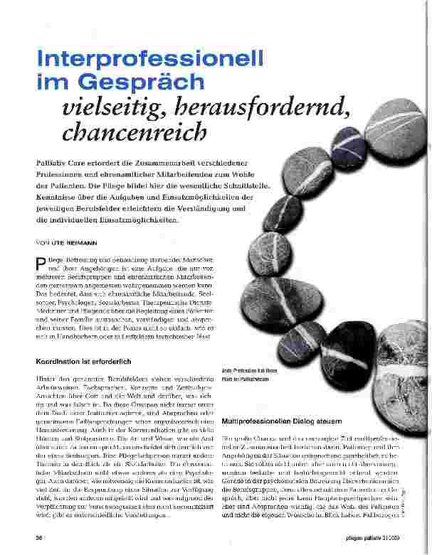 Vorschauseite 1: Interprofessionell im Gespräch