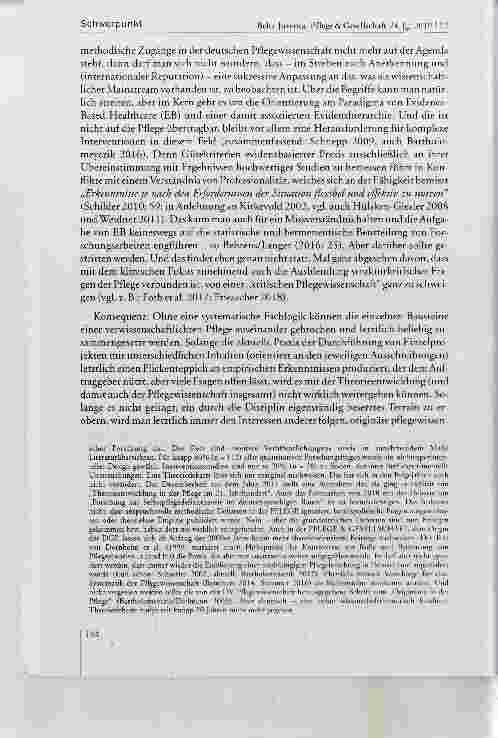 Vorschauseite 6: Einige Bemerkungen zur Theoriediskussion in der Pfiegewissenschaft