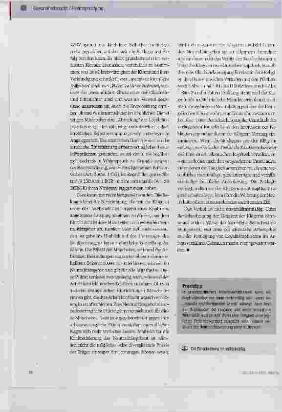 Vorschauseite 4: Verbot des Tragens eines Kopftuches