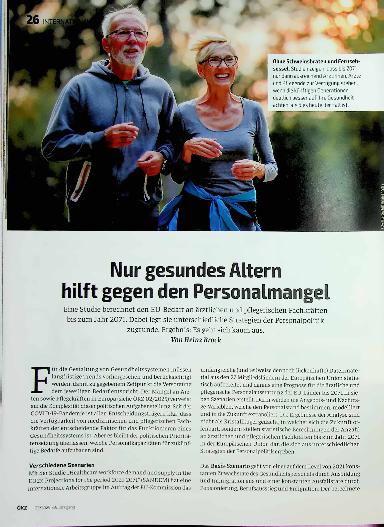 Vorschauseite 1: Nur gesundes Altern hilft gegen den Personalmangel