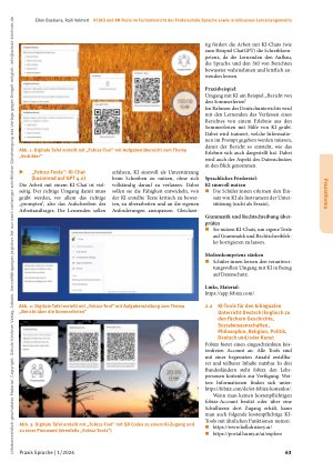 Vorschauseite 2: KI (AI) und AR-Tools im Fachunterricht der Förderschule Sprache sowie in inklusiven Lernarrangements