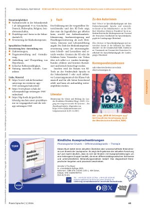 Vorschauseite 4: KI (AI) und AR-Tools im Fachunterricht der Förderschule Sprache sowie in inklusiven Lernarrangements