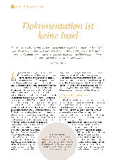 Vorschauseite 1: Dokumentation ist keine Insel.