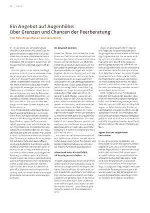Vorschauseite 1: Ein Angebot auf Augenhöhe: über Grenzen und Chancen der Peerberatung