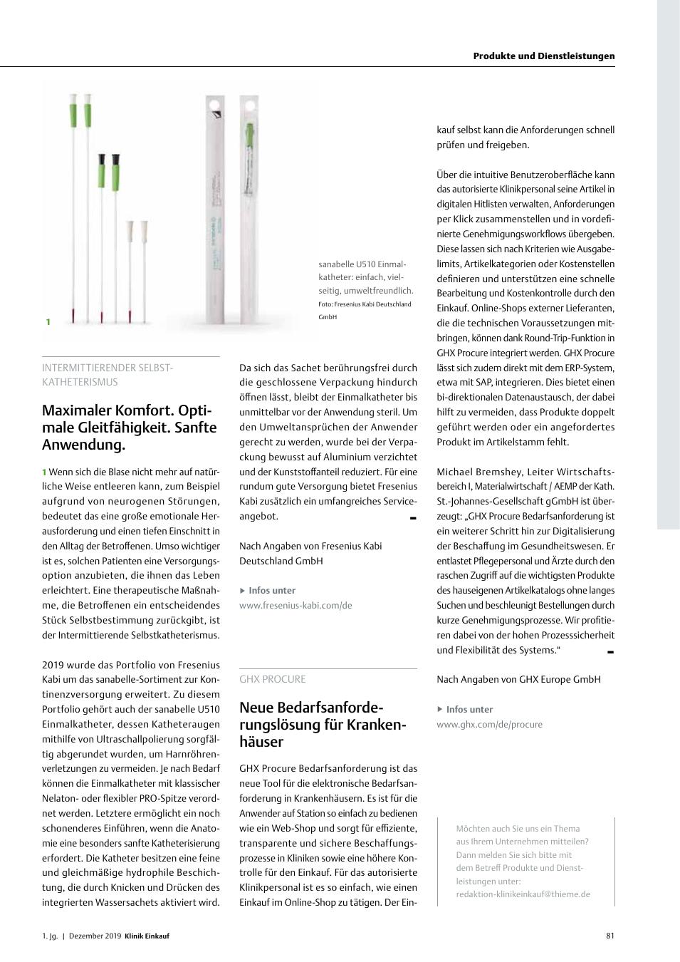 Vorschauseite 1: Intermittierender Selbstkatheterismus: Maximaler Komfort. Optimale Gleitfähigkeit. Sanfte Anwendung.
