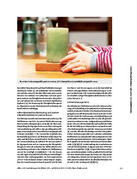 Vorschauseite 4: Pflegerische Interventionen in der Akutphase brandverletzter Kinder und Jugendlicher