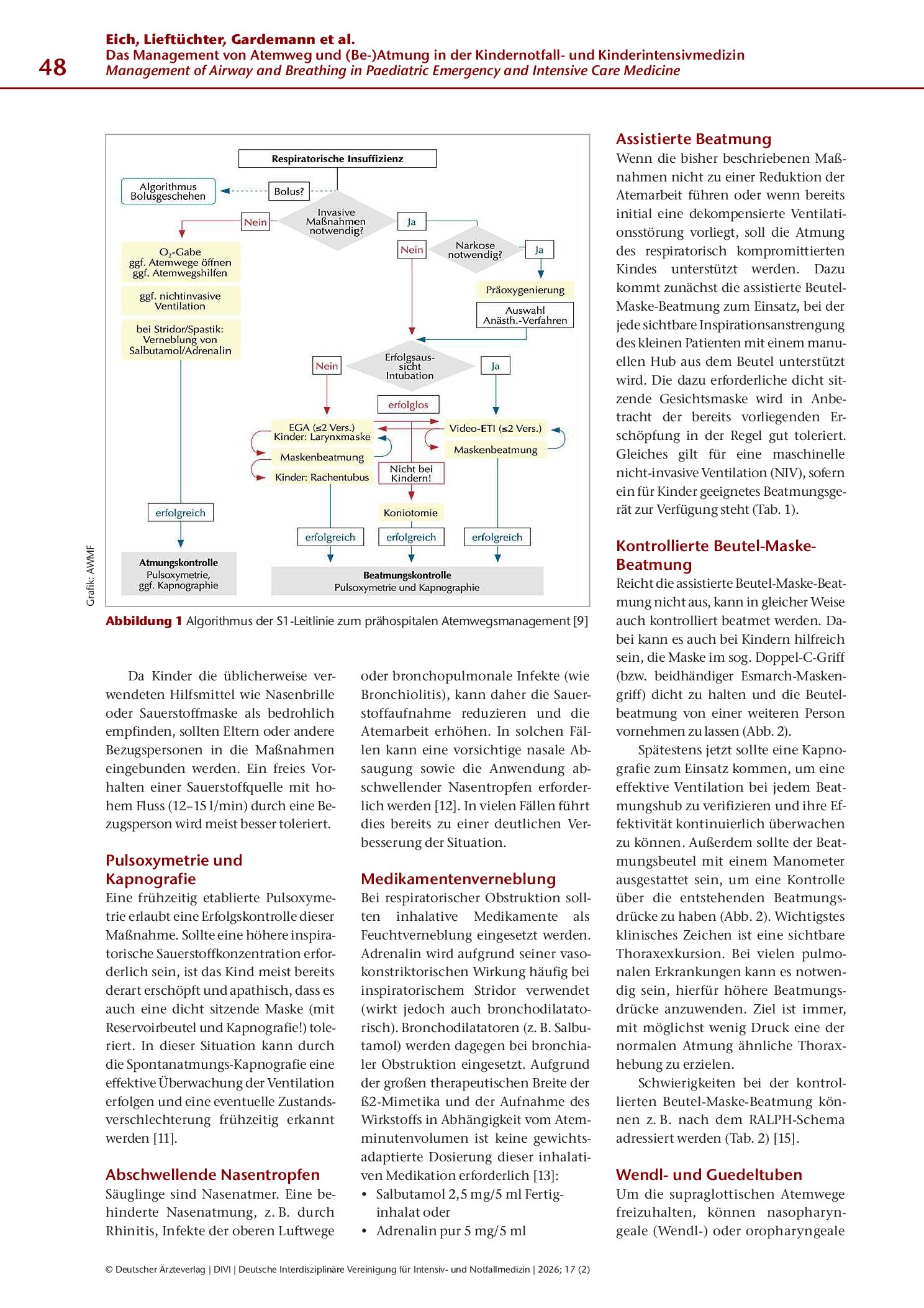 Vorschauseite 3: Das Management von Atemweg und (Be-)Atmung in der Kindernotfall- und Kinderintensivmedizin